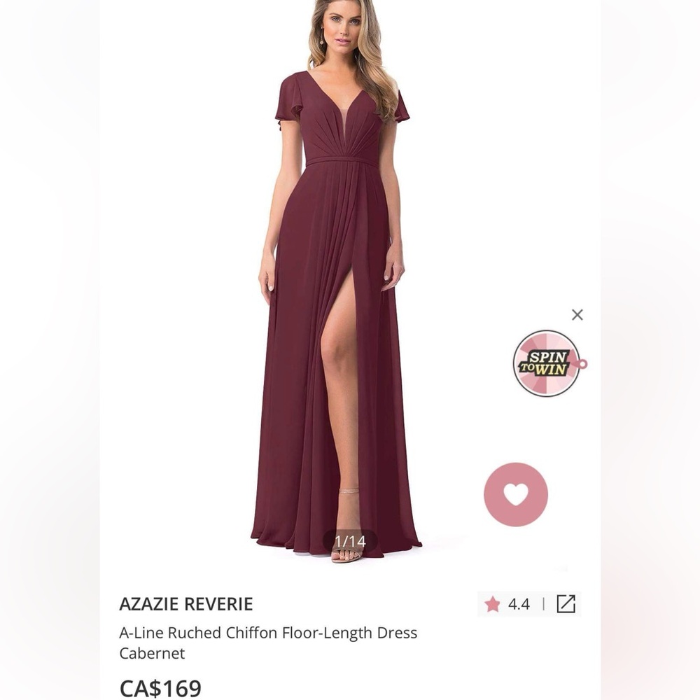 Azazie bridesmaid formal burgundy dress